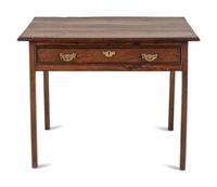 A George III Mahogany Single-Drawer Table