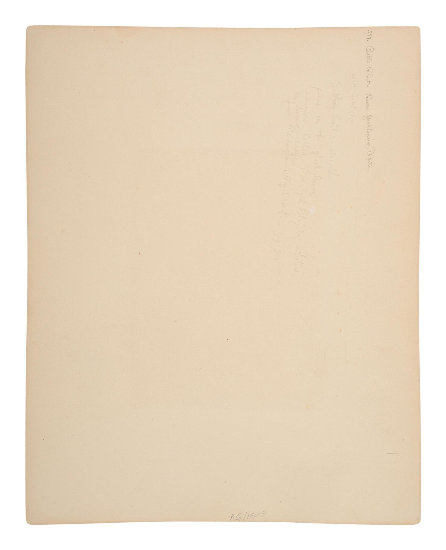 [Gardner, Alexander (1821-1882), photographer]. Albumen photograph of Bull's Ghost, Lower Yanktonai. [Washington, D.C., 1872].