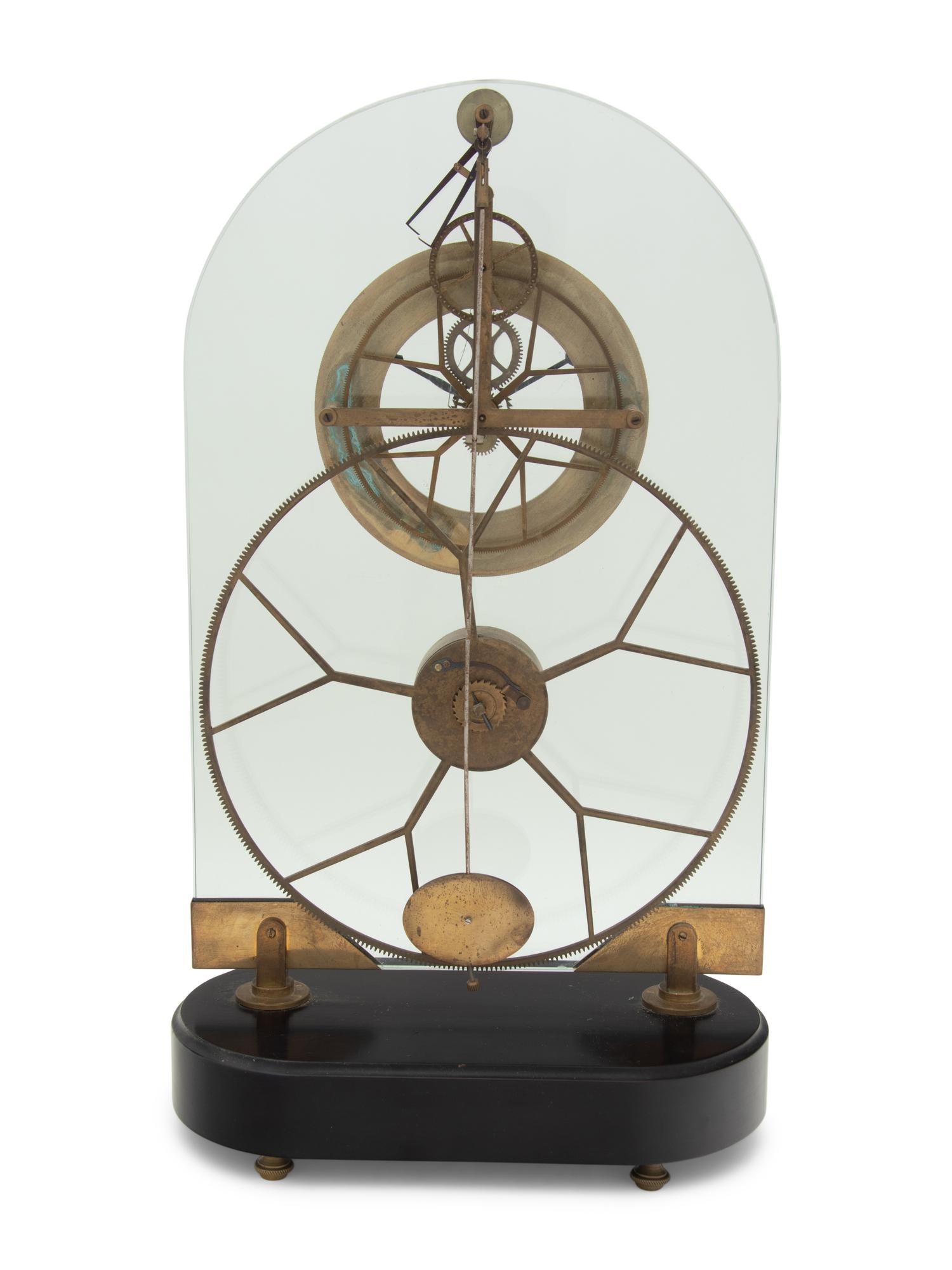 An English Brass Skeleton Clock