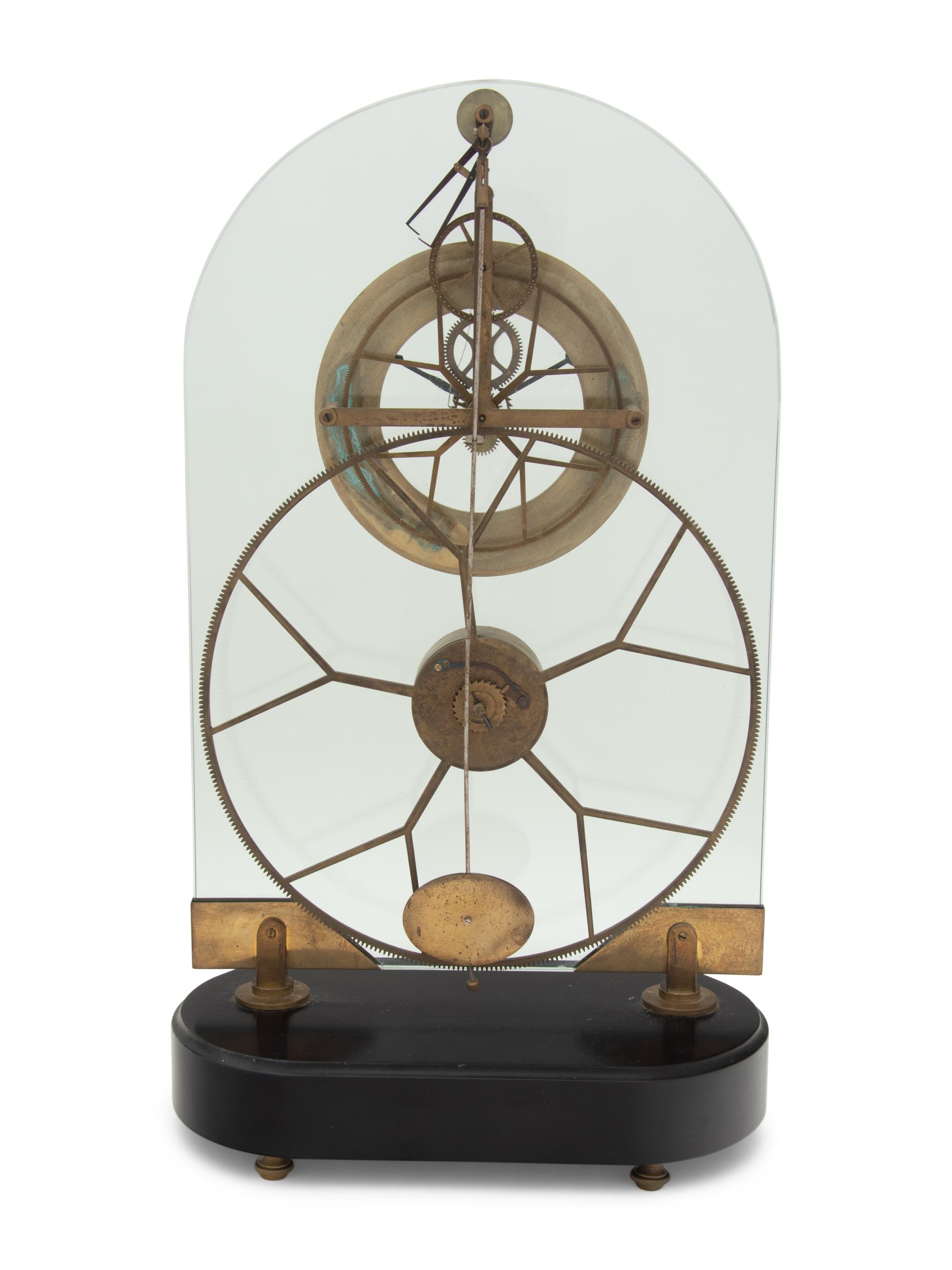 An English Brass Skeleton Clock