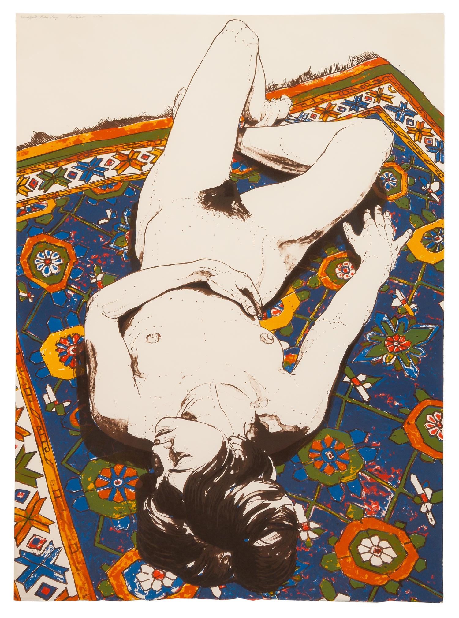 Philip Pearlstein, (American, b. 1924), Figure Lying on a Rug, 1970