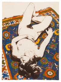 Philip Pearlstein, (American, b. 1924), Figure Lying on a Rug, 1970