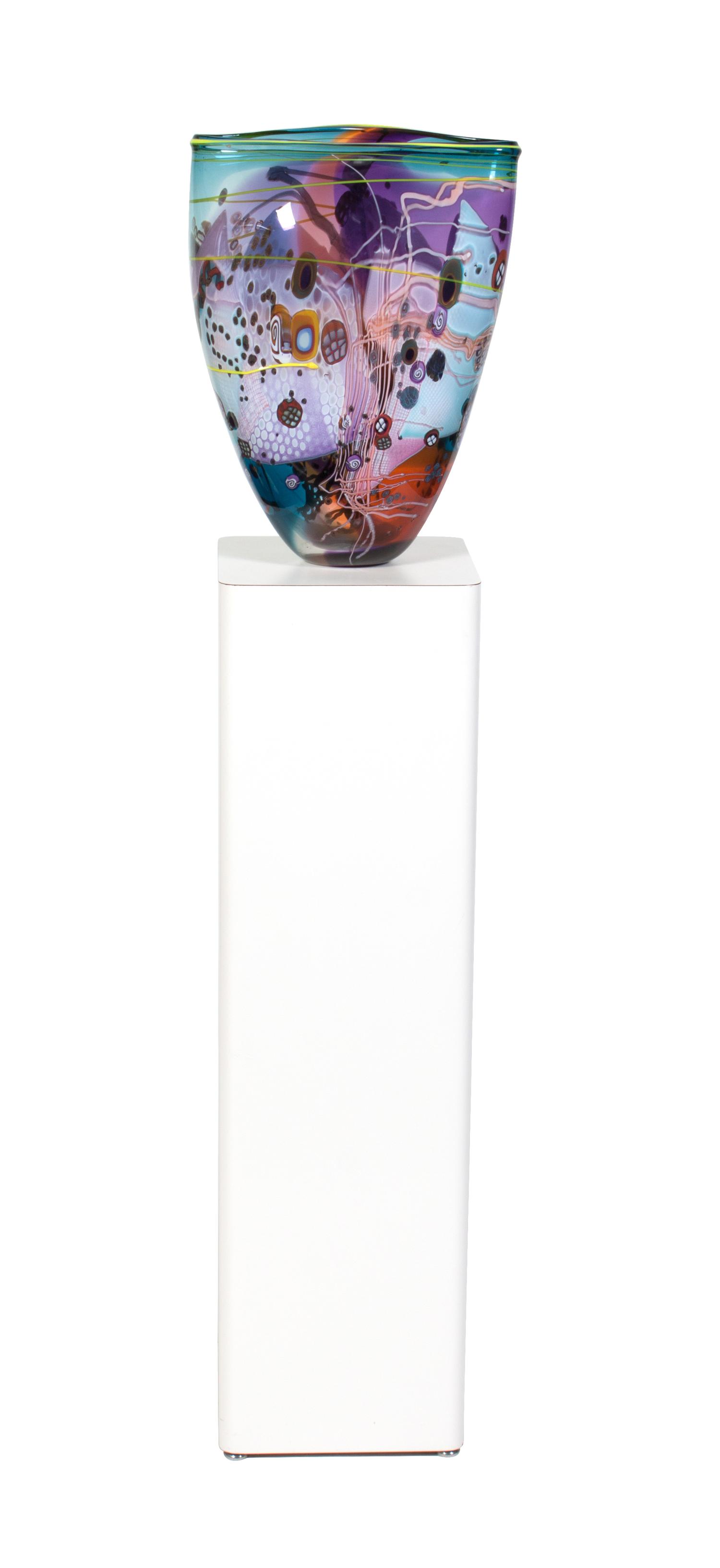 An Art Glass Vessel Height 17 inches. — WES HUNTING, 1991