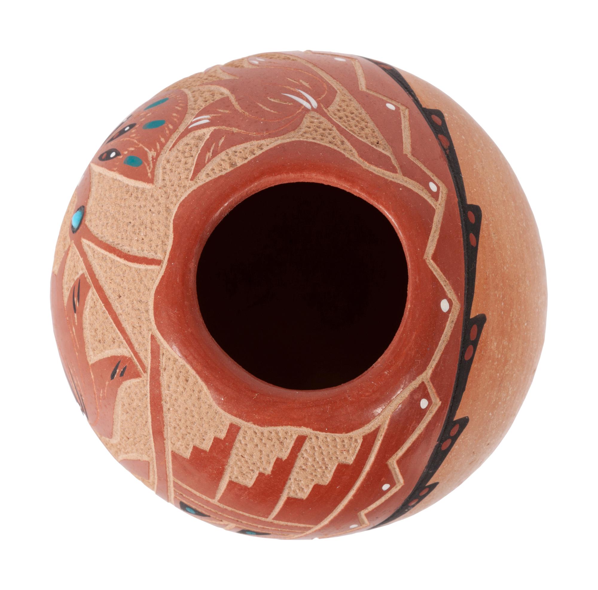Miniature Sgraffito Seed Jar
