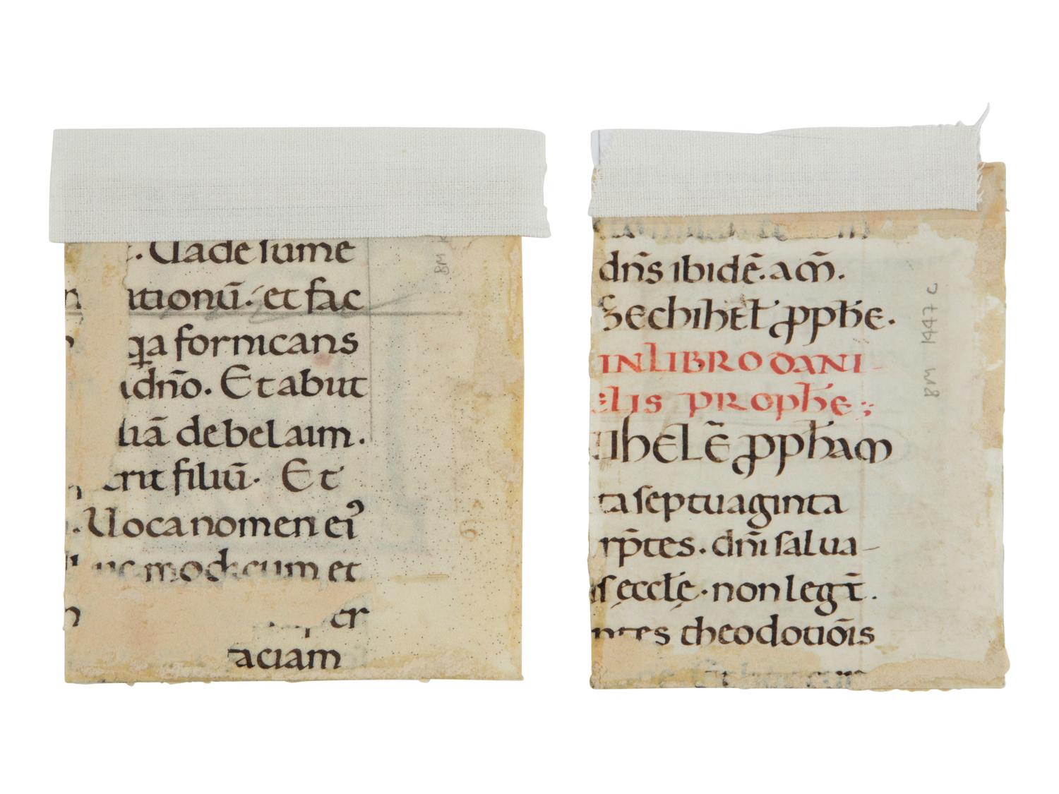 SIENESE(?) ILLUMINATOR Two decorated initials ‘N’ and ‘O’ from an Atlantic Bible, in Latin, illuminated manuscript on parchment [Tuscany, c. 1175–1200]