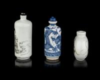 Three Chinese Porcelain Snuff Bottles