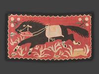An American Galloping Horse Hooked Rug
