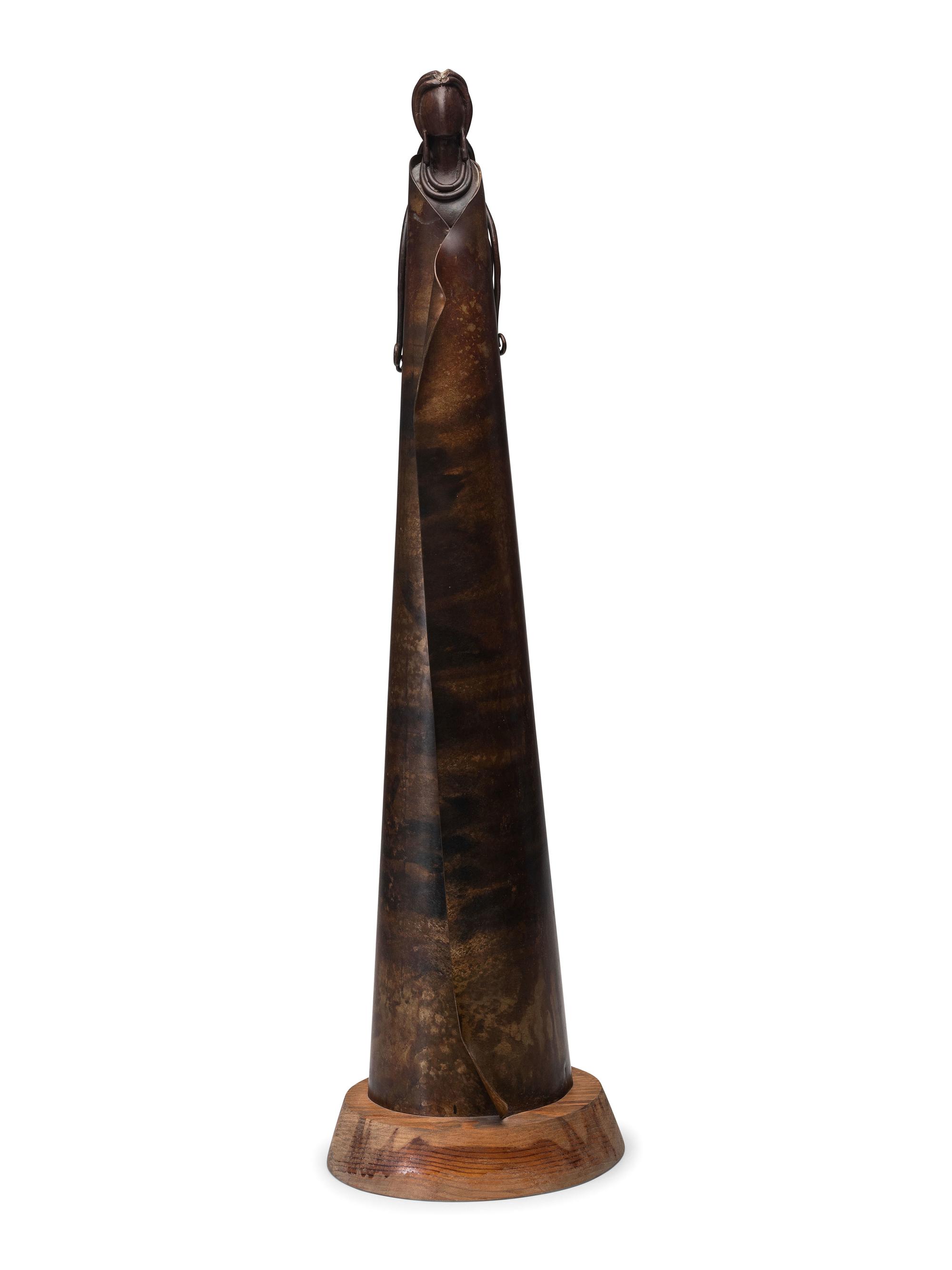 Copper Figure, with Turquoise Bead