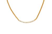 YELLOW GOLD AND DIAMOND NECKLACE