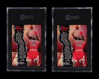 A Group of Two SCG 9.5 (MT+) 1996-97 Fleer Metal Metal Shredders Michael Jordan Basketball Cards No. 241