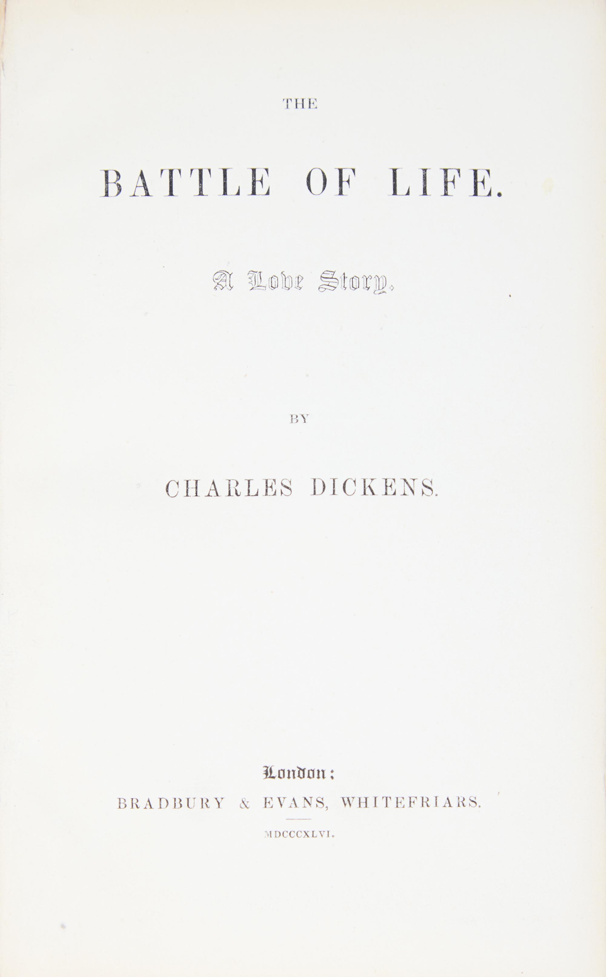 [Christmas] Dickens, Charles. The Battle of Life. A Love Story