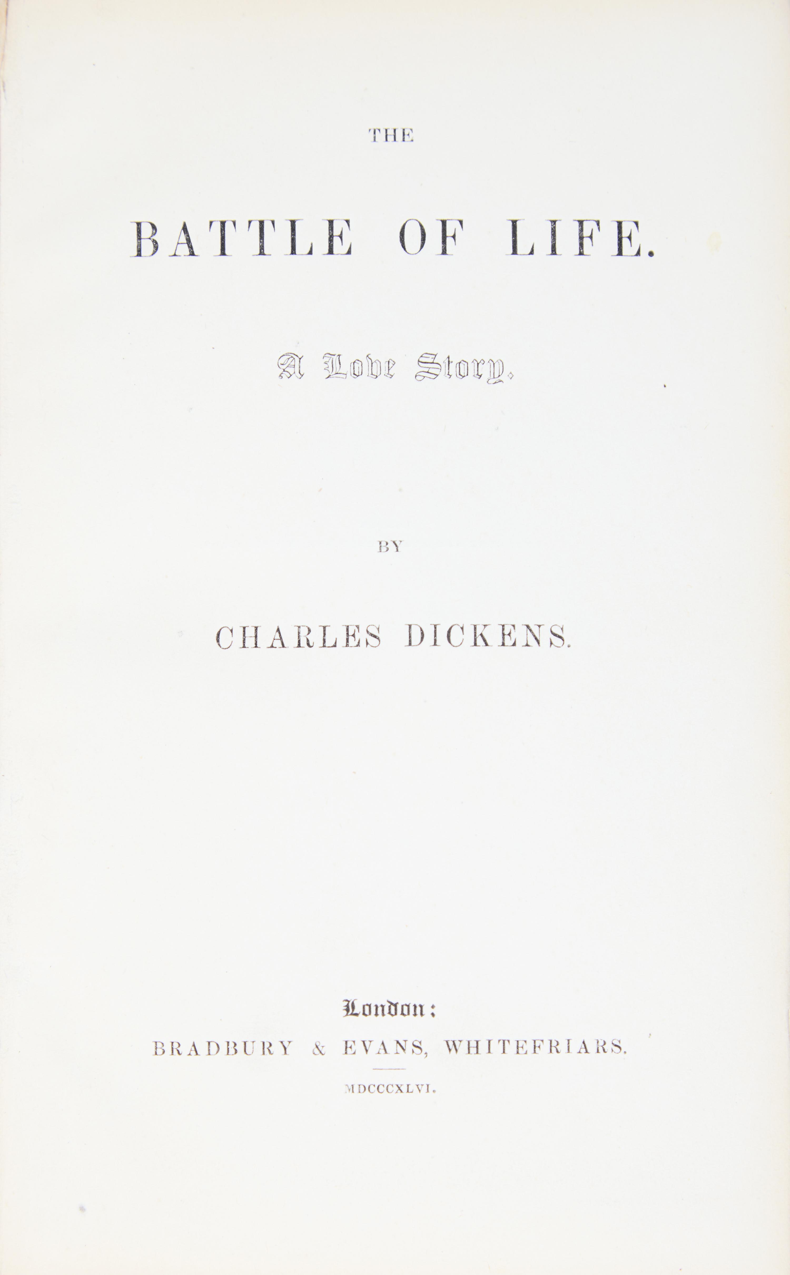 [Christmas] Dickens, Charles. The Battle of Life. A Love Story