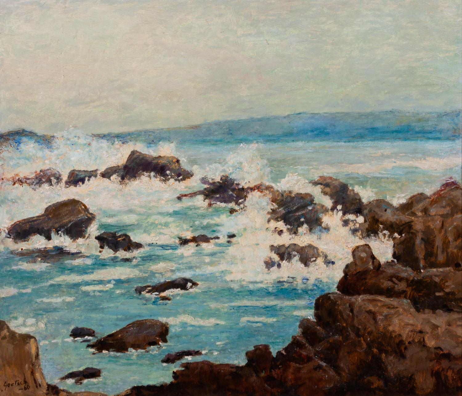 Gustav Goetsch, (American, 1877-1969), Grey Ocean, 1960