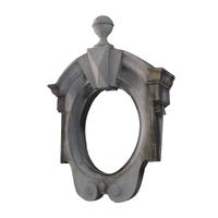 A Zinc Dormer Window Surround 40" W x 12" D x 50" H — France, Circa 1880