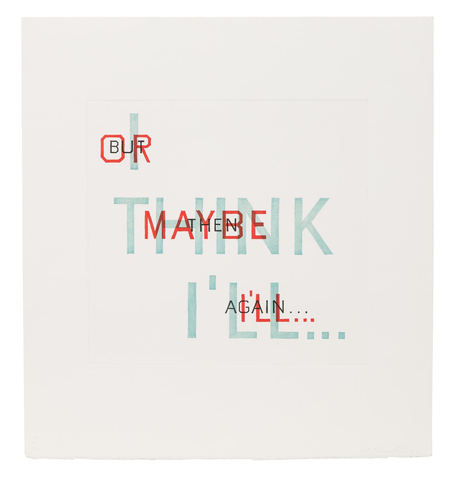 Ed Ruscha, (American, b. 1937), Indecision, 1982