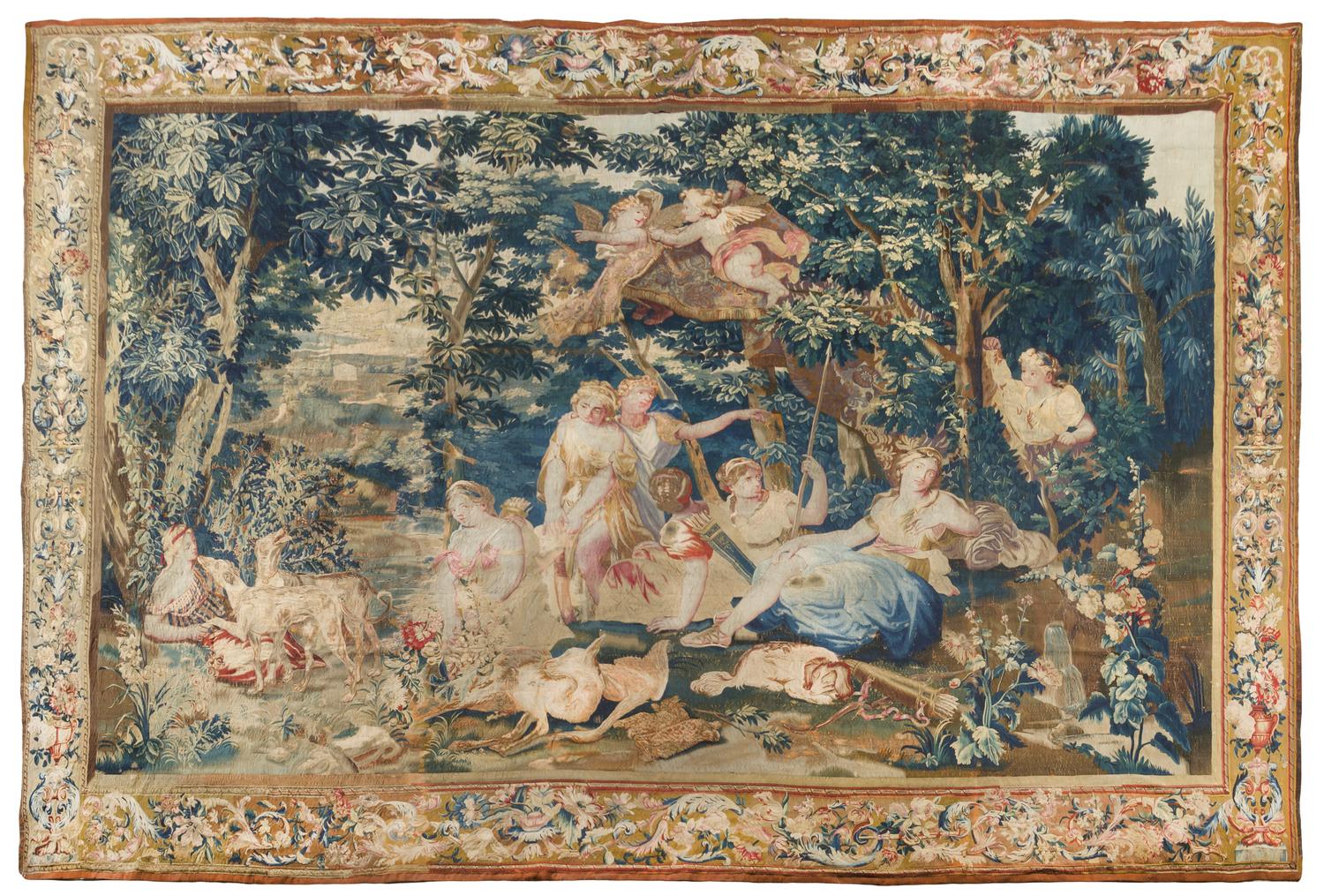 A Beauvais Wool and Silk Tapestry 11 feet 6 inches x 14 feet 4 inches. — PHILIPPE BEHAGLE AFTER RENE-ANTOINE HOUASSE, LATE 17TH CENTURY