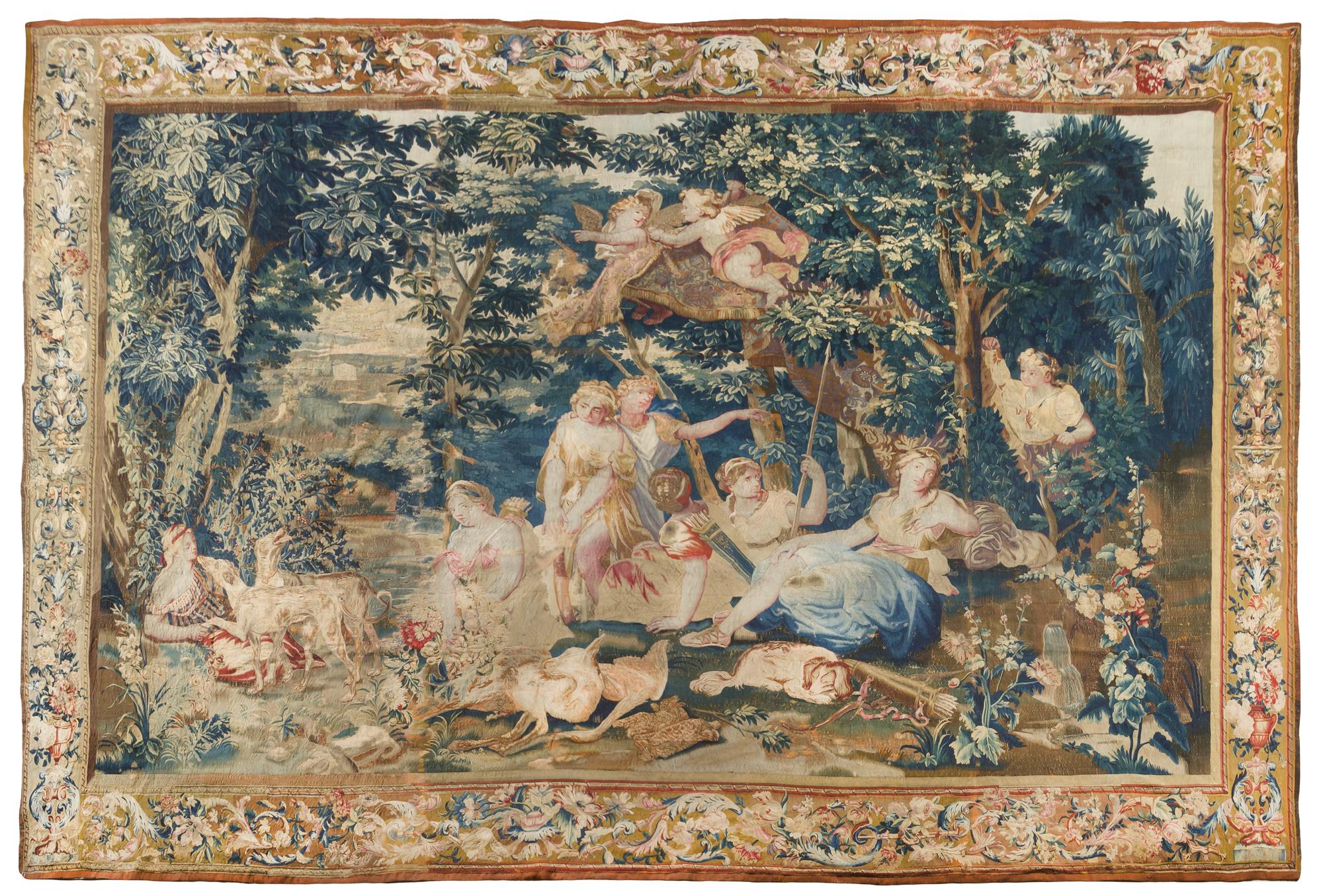 A Beauvais Wool and Silk Tapestry 11 feet 6 inches x 14 feet 4 inches. — PHILIPPE BEHAGLE AFTER RENE-ANTOINE HOUASSE, LATE 17TH CENTURY