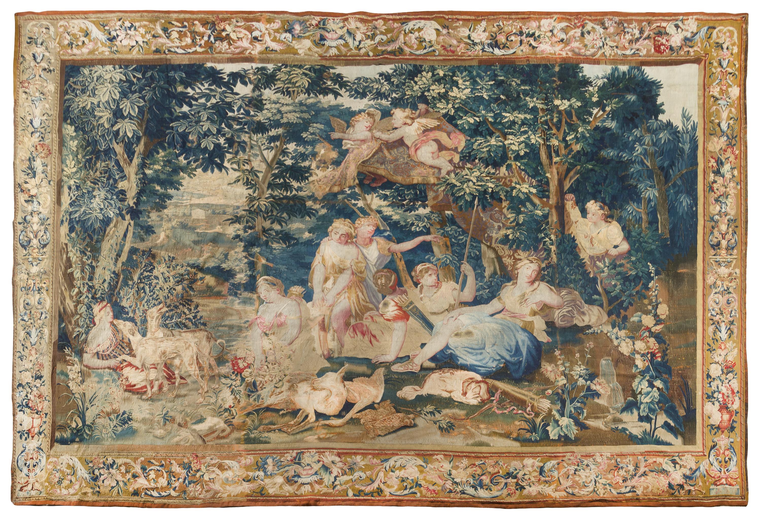 A Beauvais Wool and Silk Tapestry 11 feet 6 inches x 14 feet 4 inches. — PHILIPPE BEHAGLE AFTER RENE-ANTOINE HOUASSE, LATE 17TH CENTURY