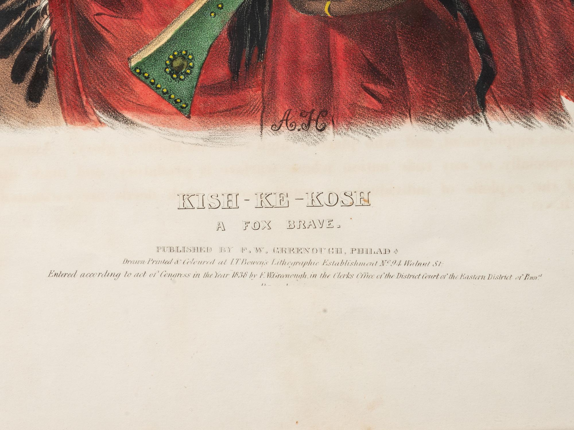 Three McKenney and Hall Hand-Colored Lithographs