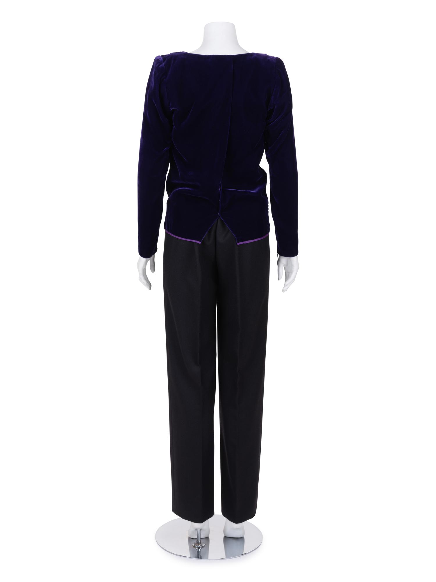 Two Givenchy Haute Couture Items: One Top and One Pair of Pants, 1980-90s