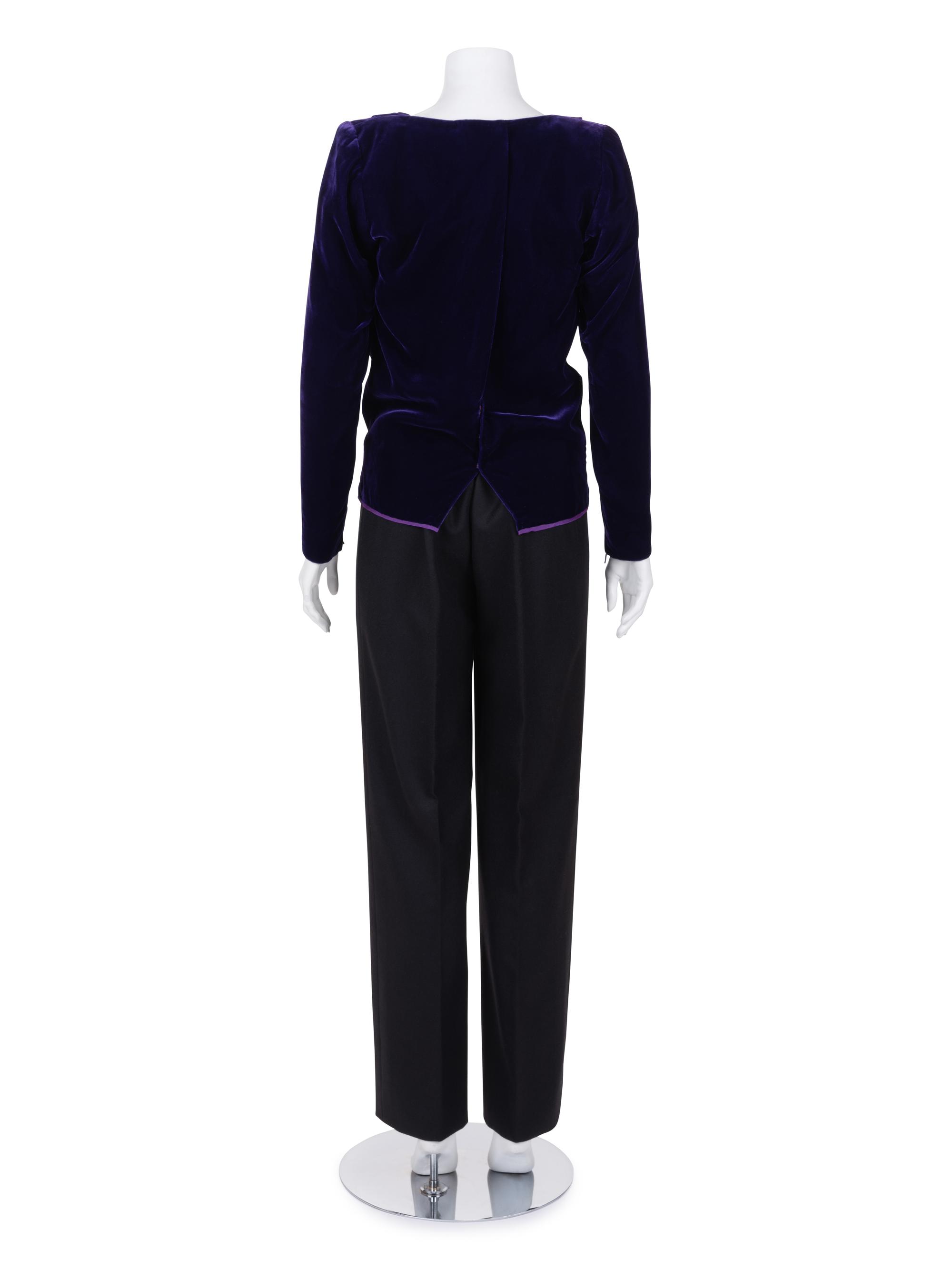 Two Givenchy Haute Couture Items: One Top and One Pair of Pants, 1980-90s