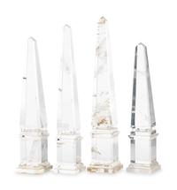 A Set of Four Rock Crystal Obelisks