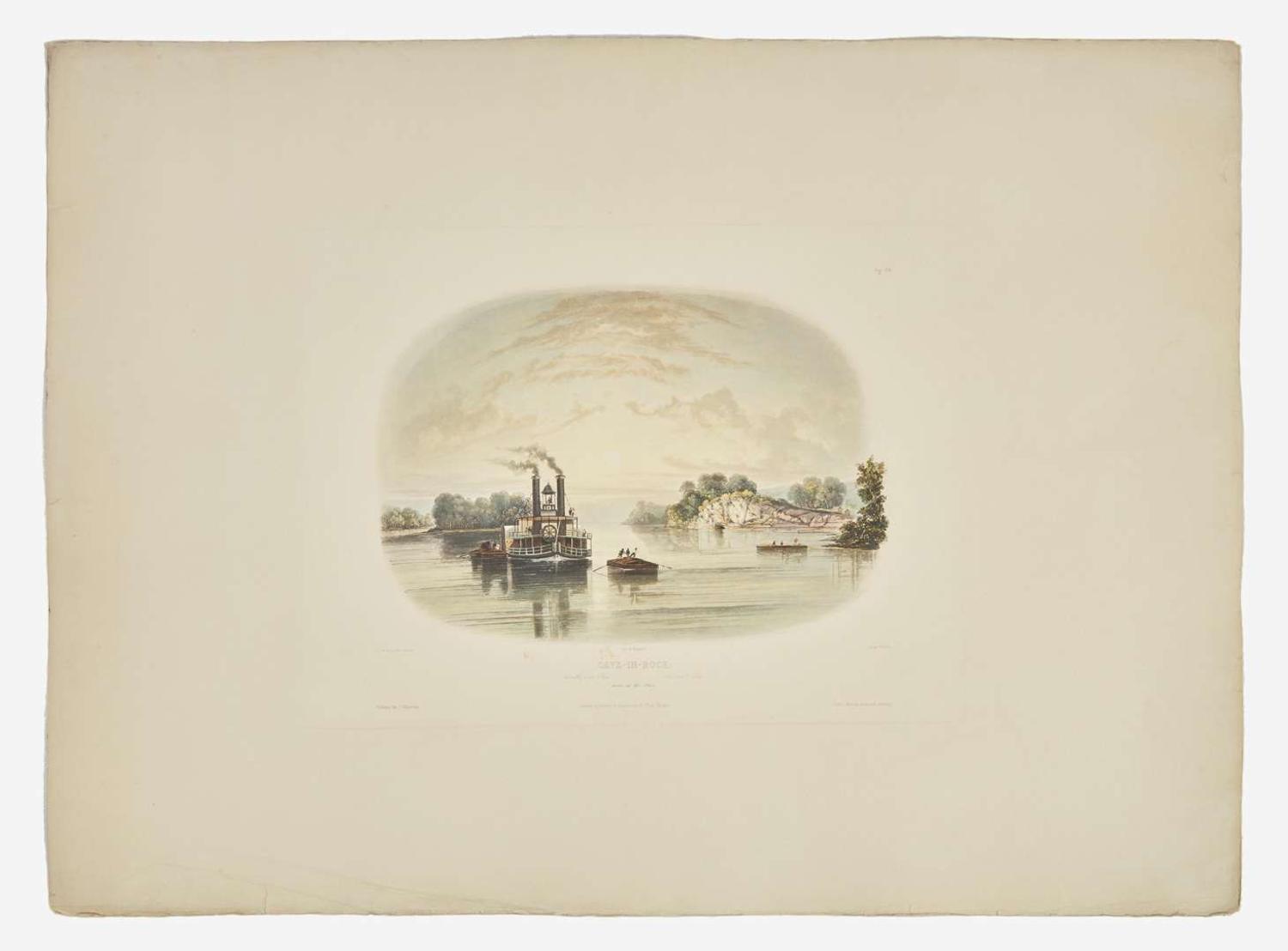 [Native-Americana] Bodmer, Karl: Cave-In-Rock. view on the Ohio