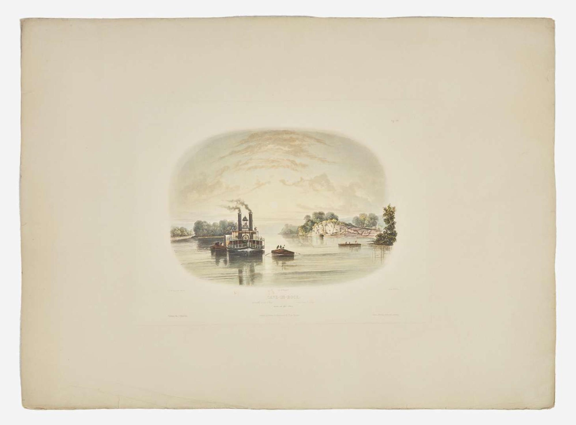 [Native-Americana] Bodmer, Karl: Cave-In-Rock. view on the Ohio