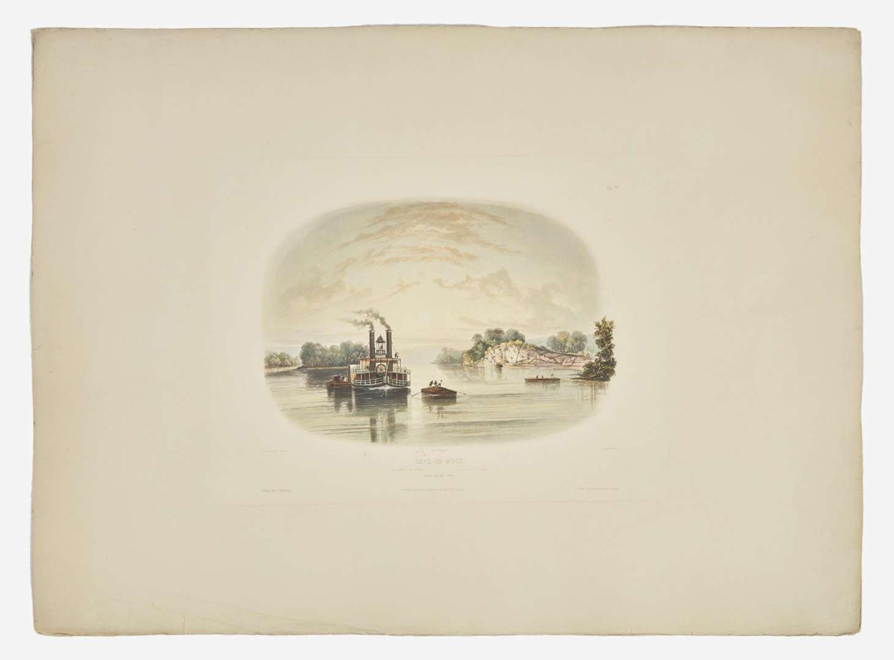 [Native-Americana] Bodmer, Karl: Cave-In-Rock. view on the Ohio