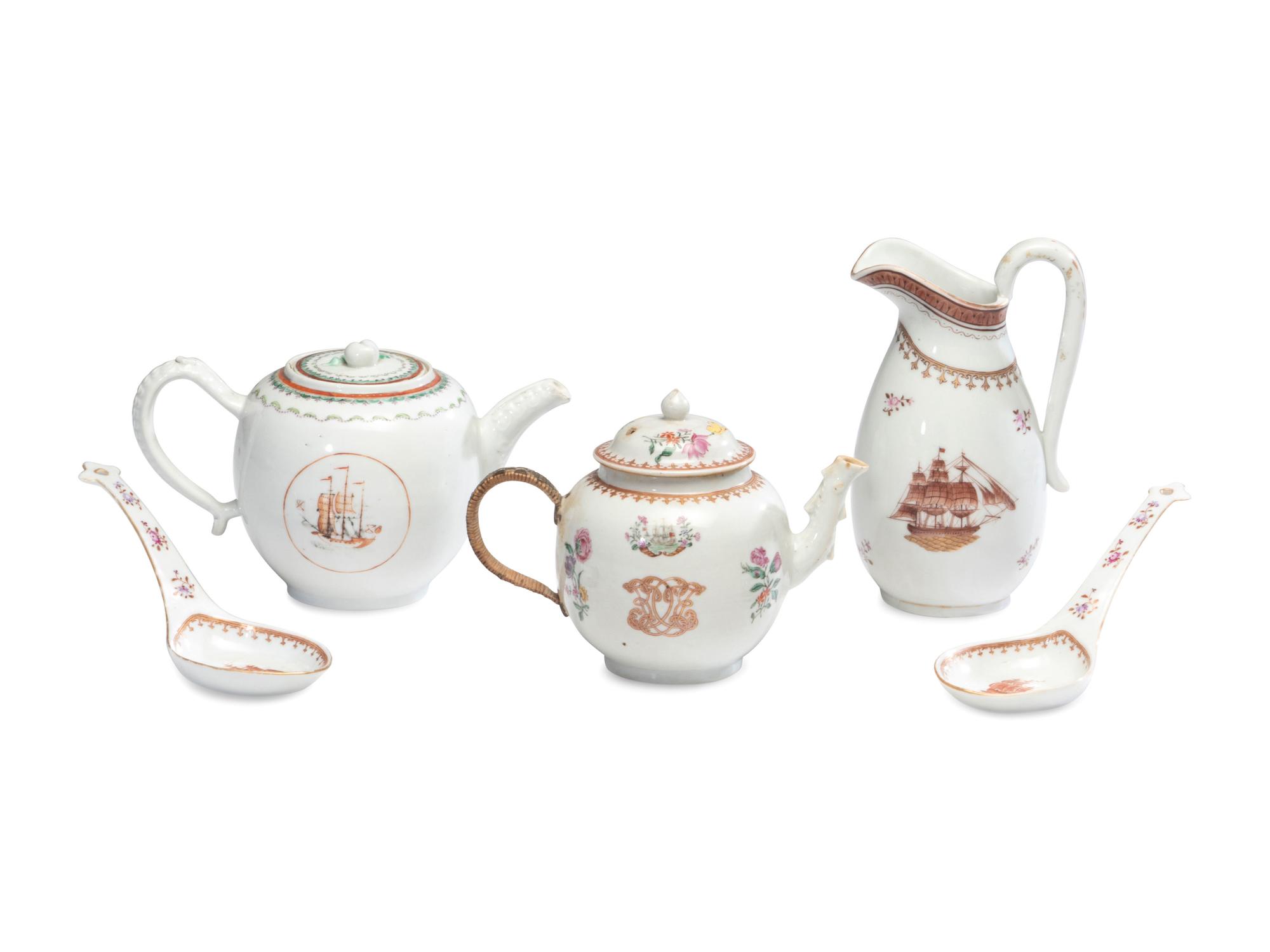 Five Chinese Export Porcelain Articles