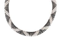 DIAMOND AND BLACK DIAMOND NECKLACE