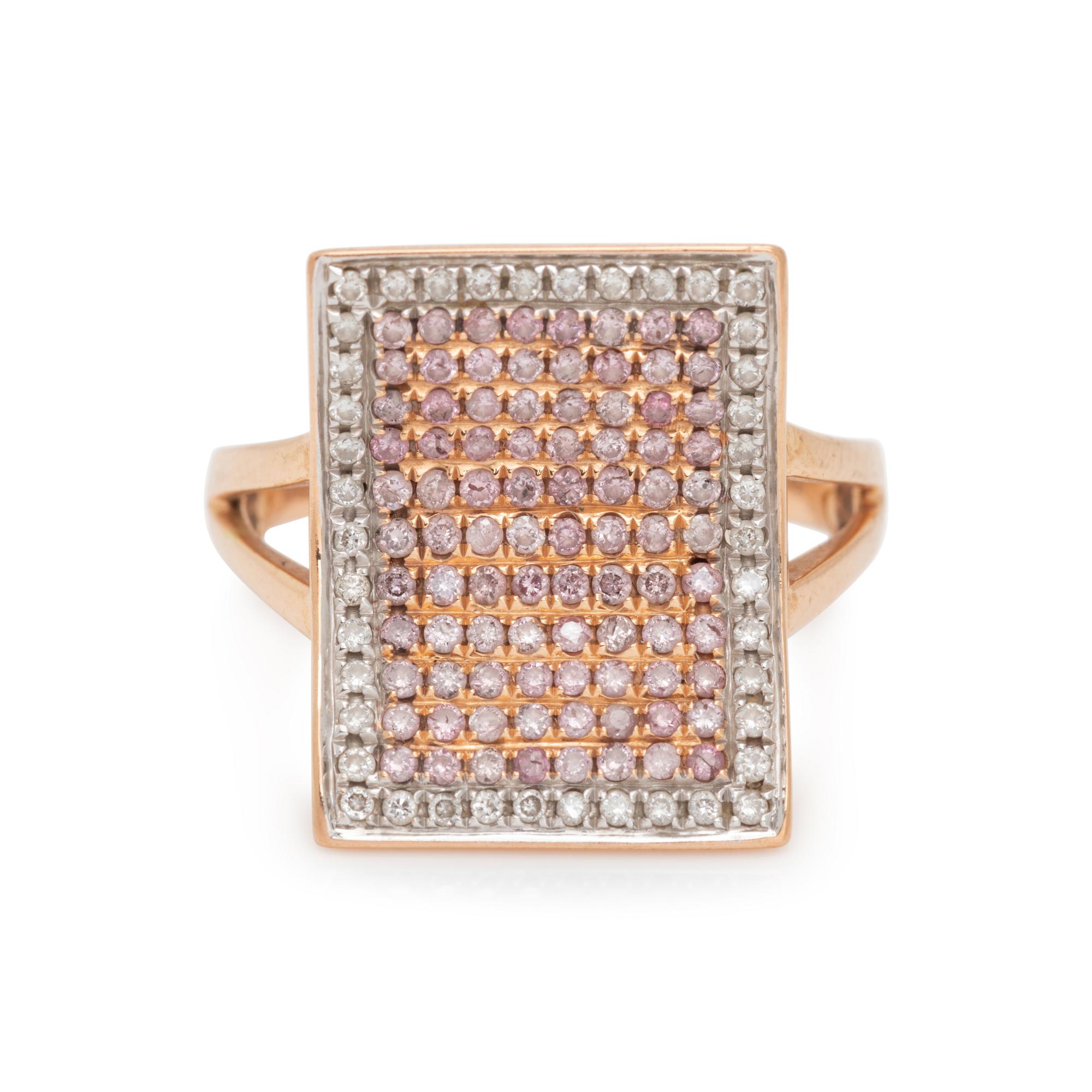 COLORED DIAMOND AND DIAMOND RING