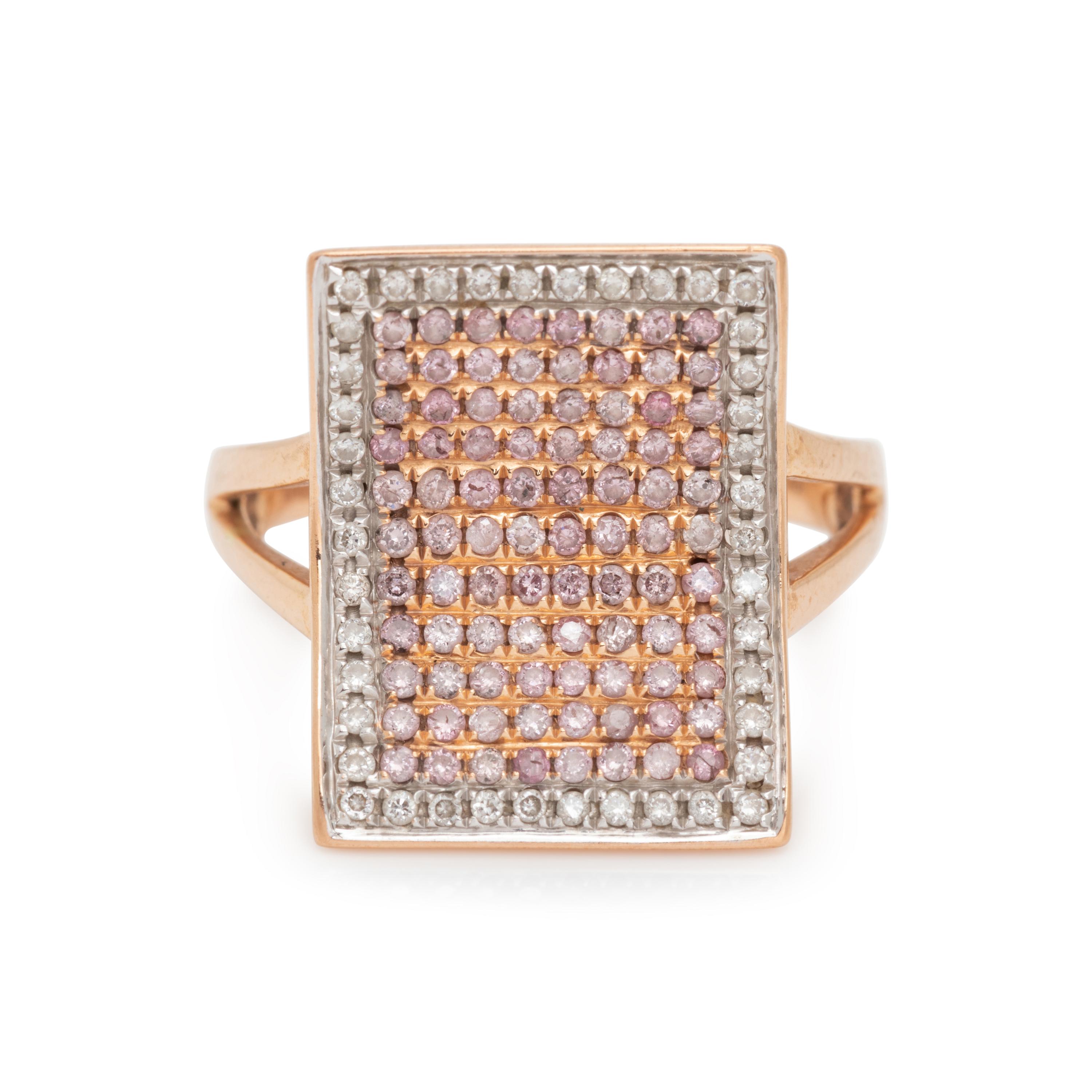 COLORED DIAMOND AND DIAMOND RING