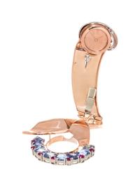 RETRO, SAPPHIRE, RUBY AND DIAMOND SURPRISE WATCH BROOCH