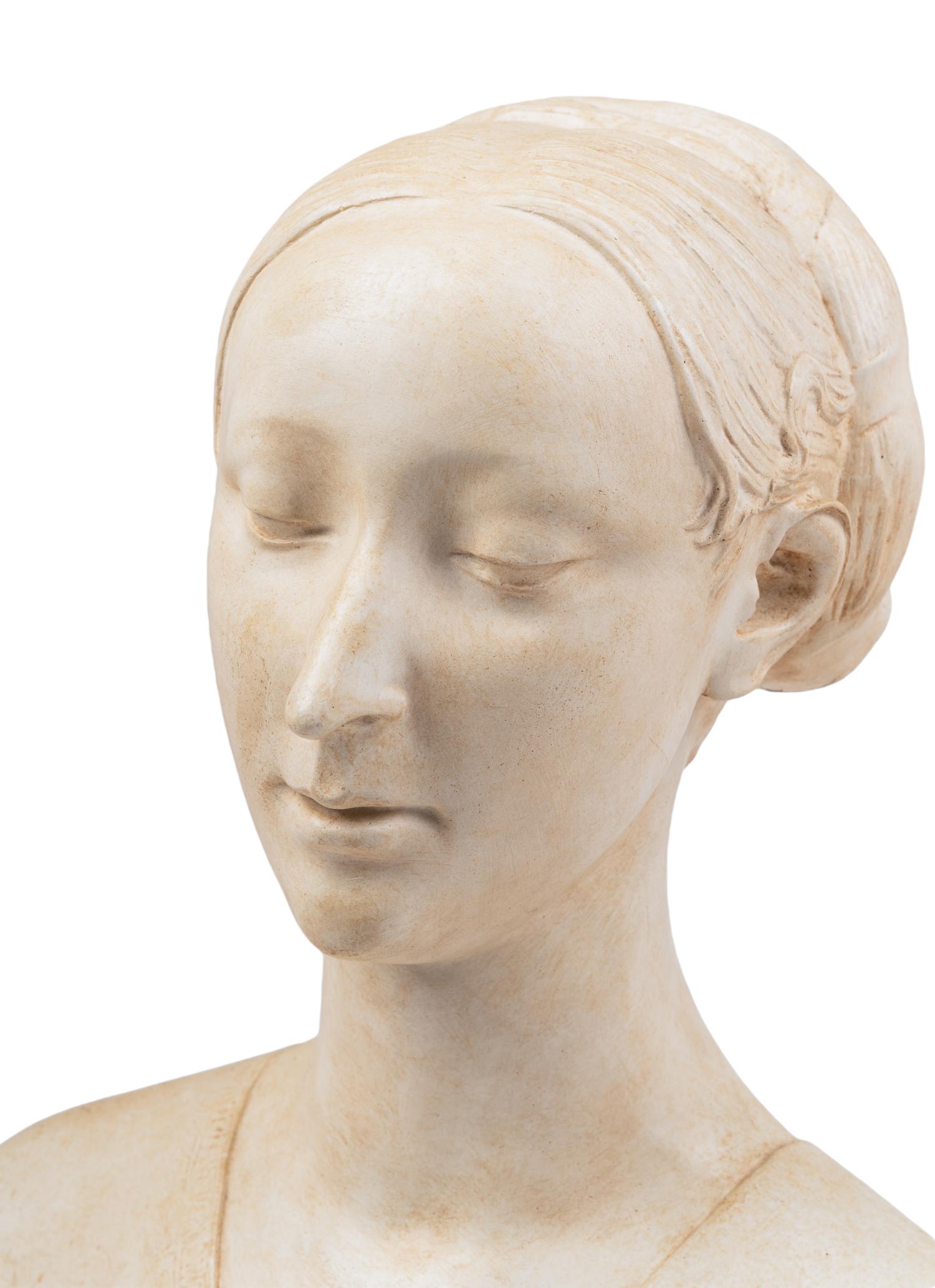An Italian Resin Bust of Eleanor of Aragon After Francesco da Laurana (b. circa 1430–d. circa 1500)