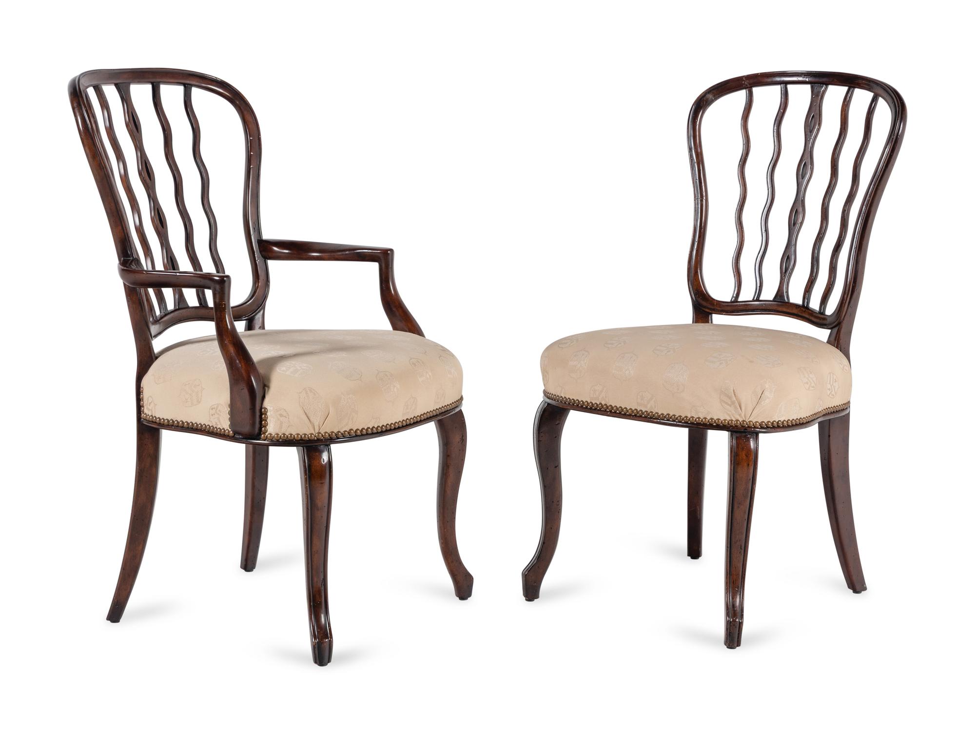 A Set of Eight Theodore Alexander Althorp Mahogany Dining Chairs