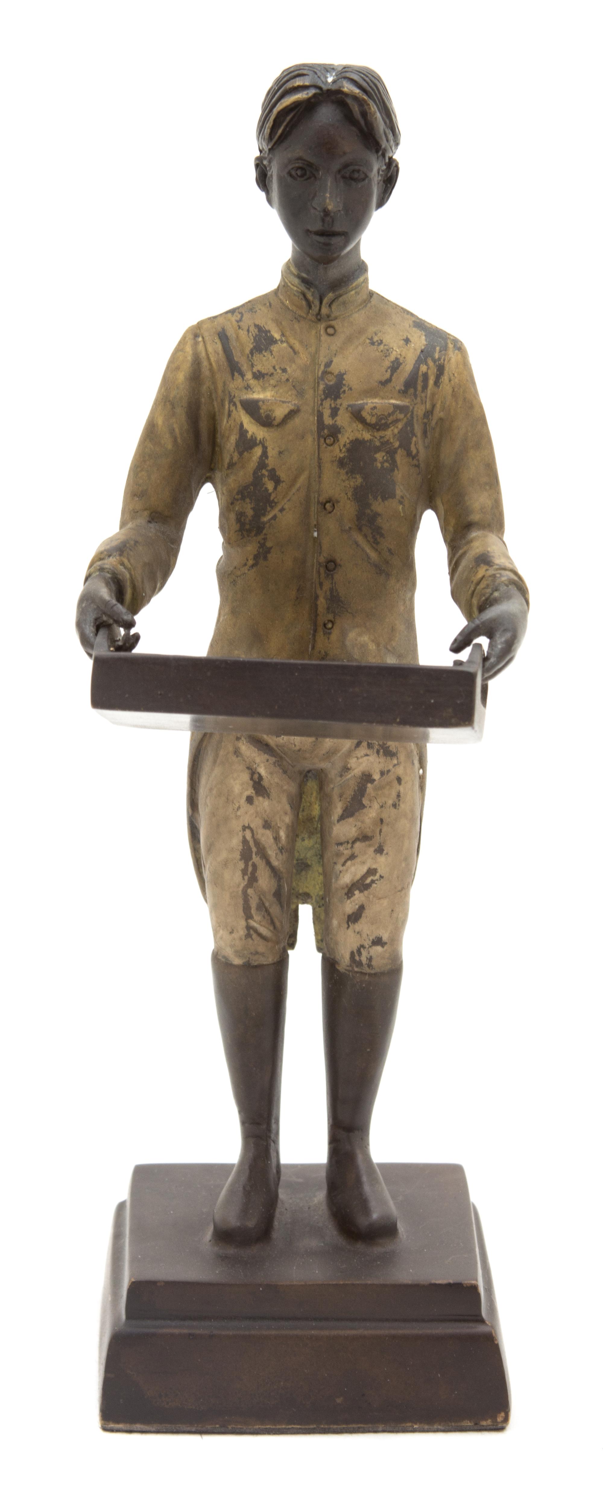 A Cold Painted Bronze Figure Height 9 inches.