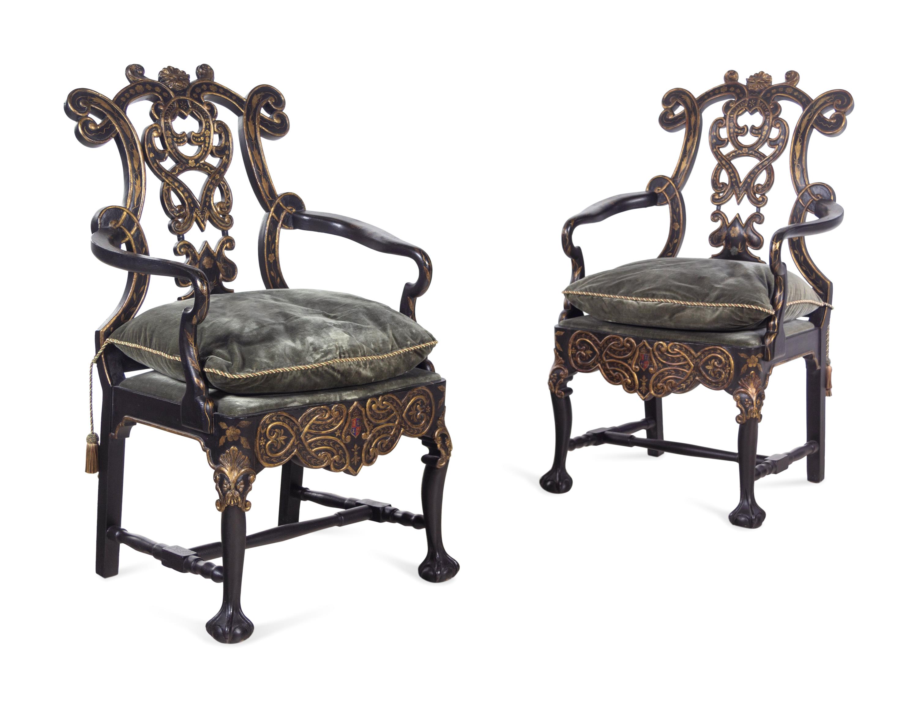 A Pair of Charles Pollock for William Switzer Portuguese Armchairs