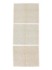 [CIVIL WAR]. 3 letters from D. H. Barber, 6th NY Heavy Artillery, incl. battle content from Brandy Station, the Wilderness, and Bethesda Church.
