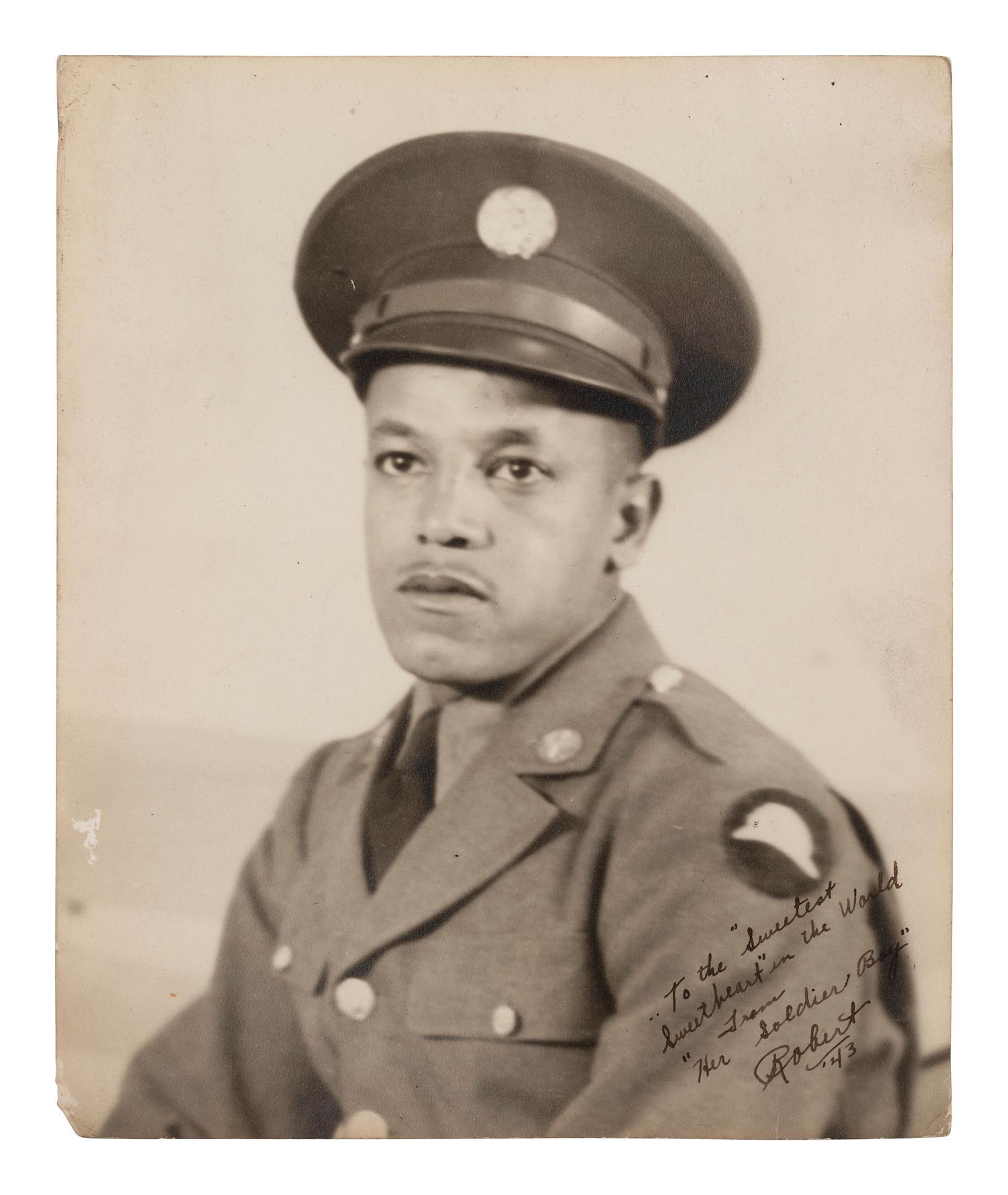 [AFRICAN AMERICANA]. Photographic archive related to Sgt. Robert L. Blackburn, 93rd Signal Company, 93rd Infantry Division, of Cleveland, Ohio.
