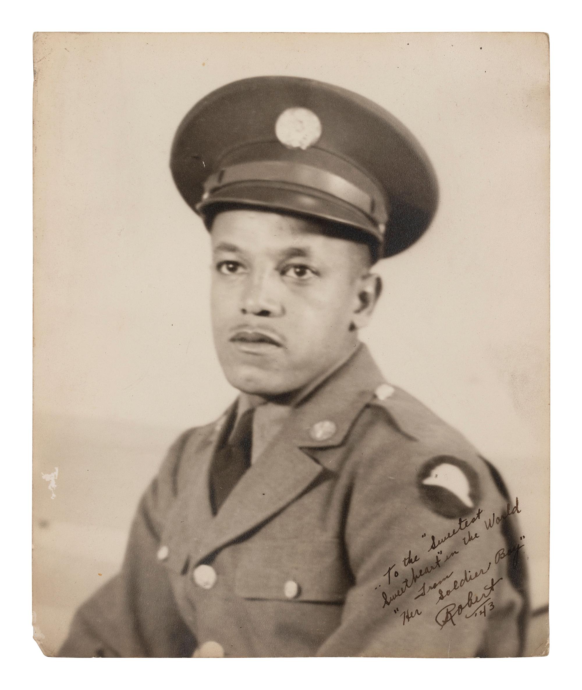 [AFRICAN AMERICANA]. Photographic archive related to Sgt. Robert L. Blackburn, 93rd Signal Company, 93rd Infantry Division, of Cleveland, Ohio.