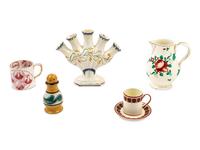 Five English Creamware and Pearlware Articles