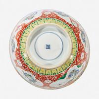 A Chinese famille verte-decorated porcelain large bowl Kangxi period