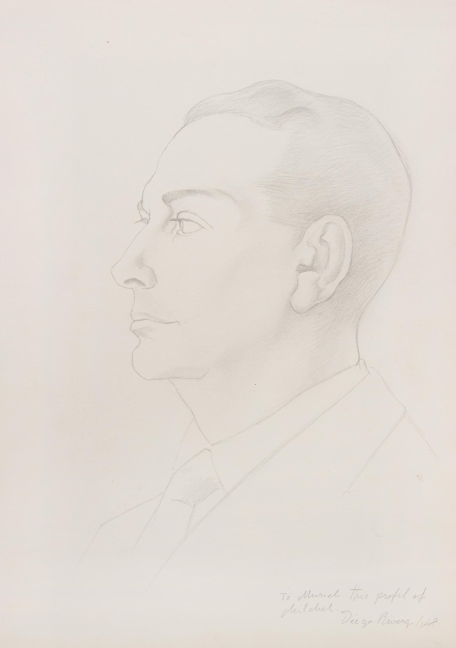 Diego Rivera, (Mexican, 1886-1957), Portrait of Bert Mitchell, 1948