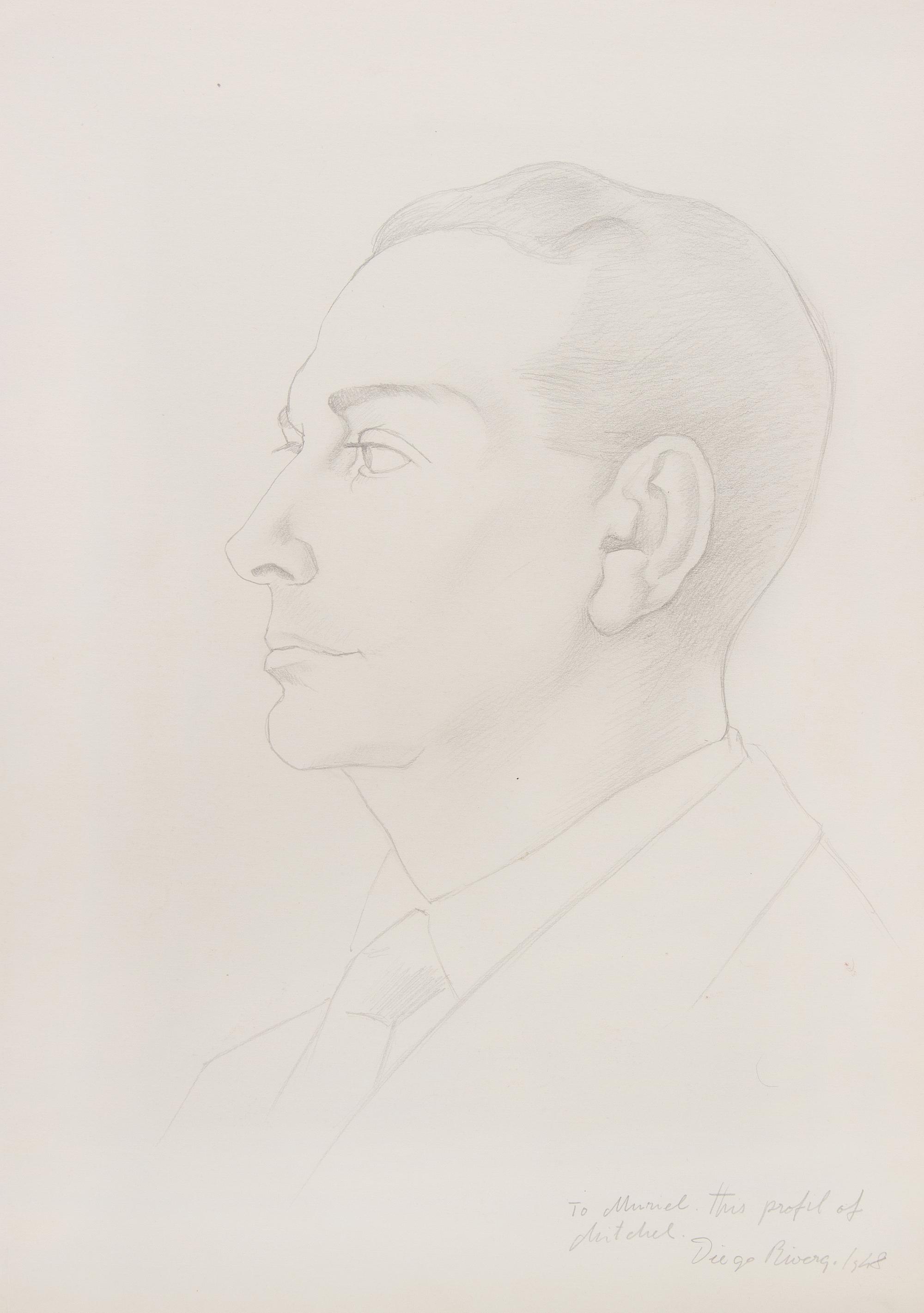 Diego Rivera, (Mexican, 1886-1957), Portrait of Bert Mitchell, 1948