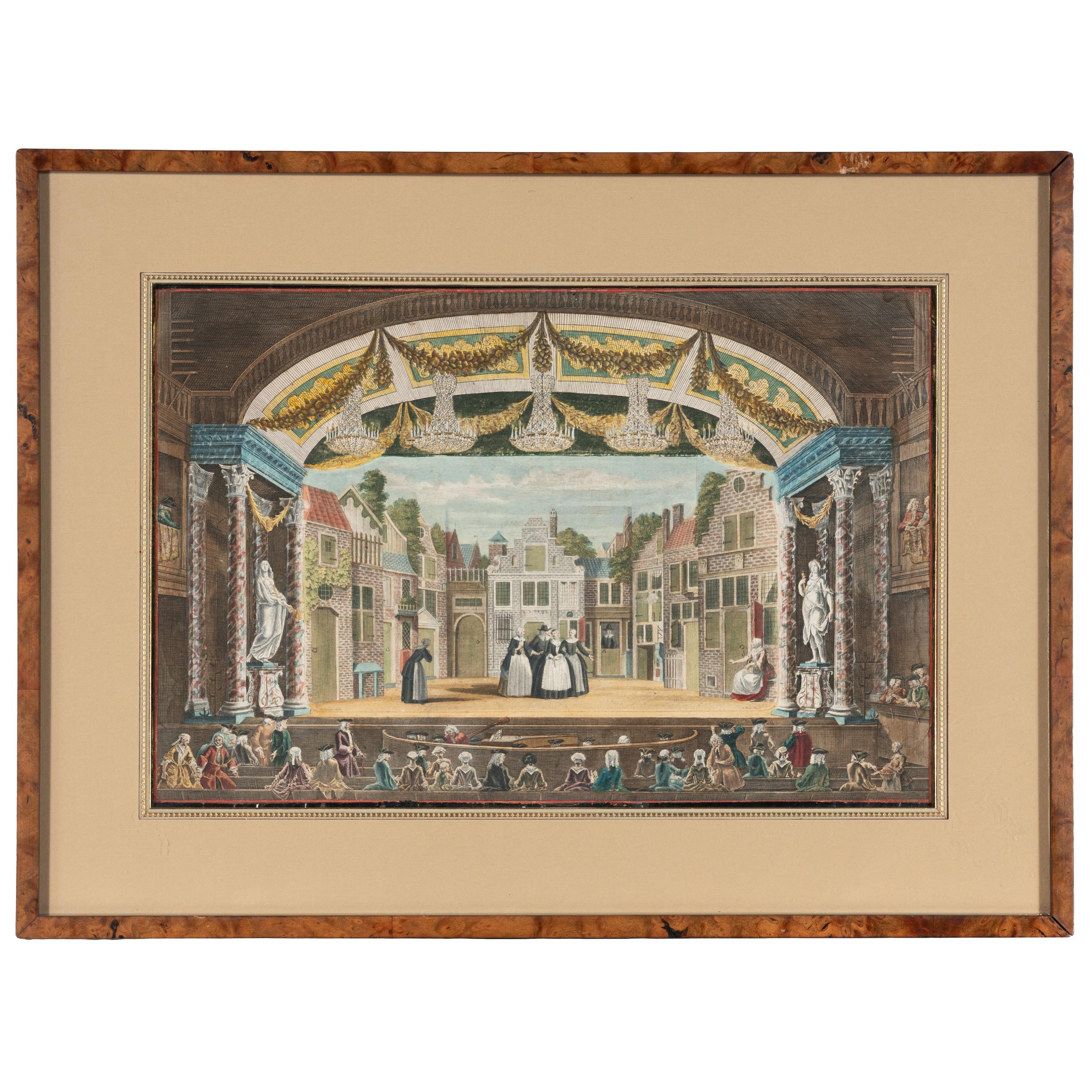 A Pair of Dutch Hand Colored Engravings (19th Century)