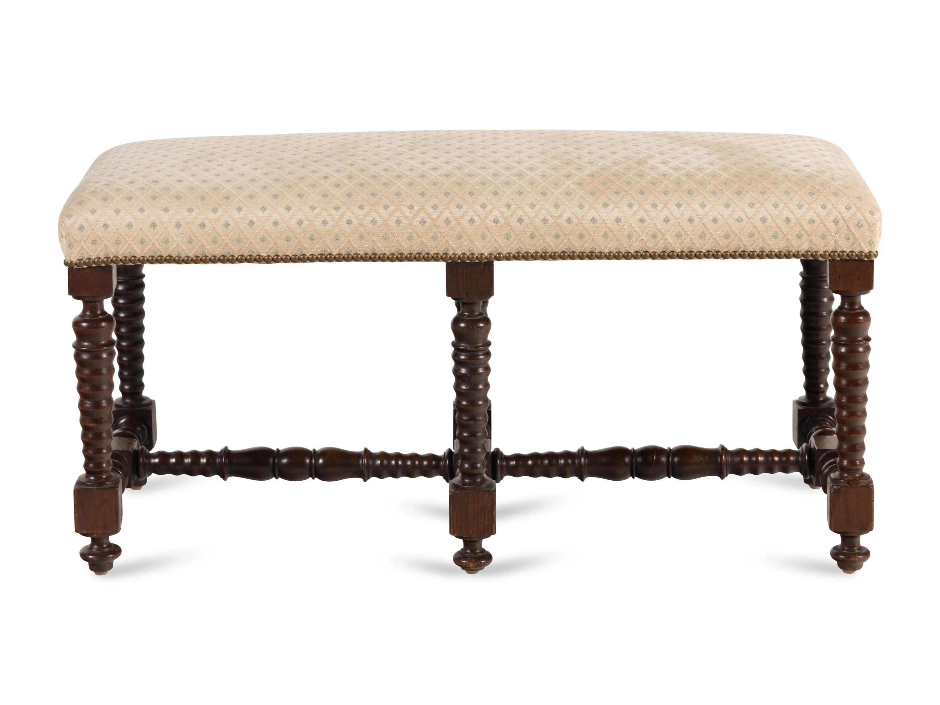 An English Mahogany Hall Bench