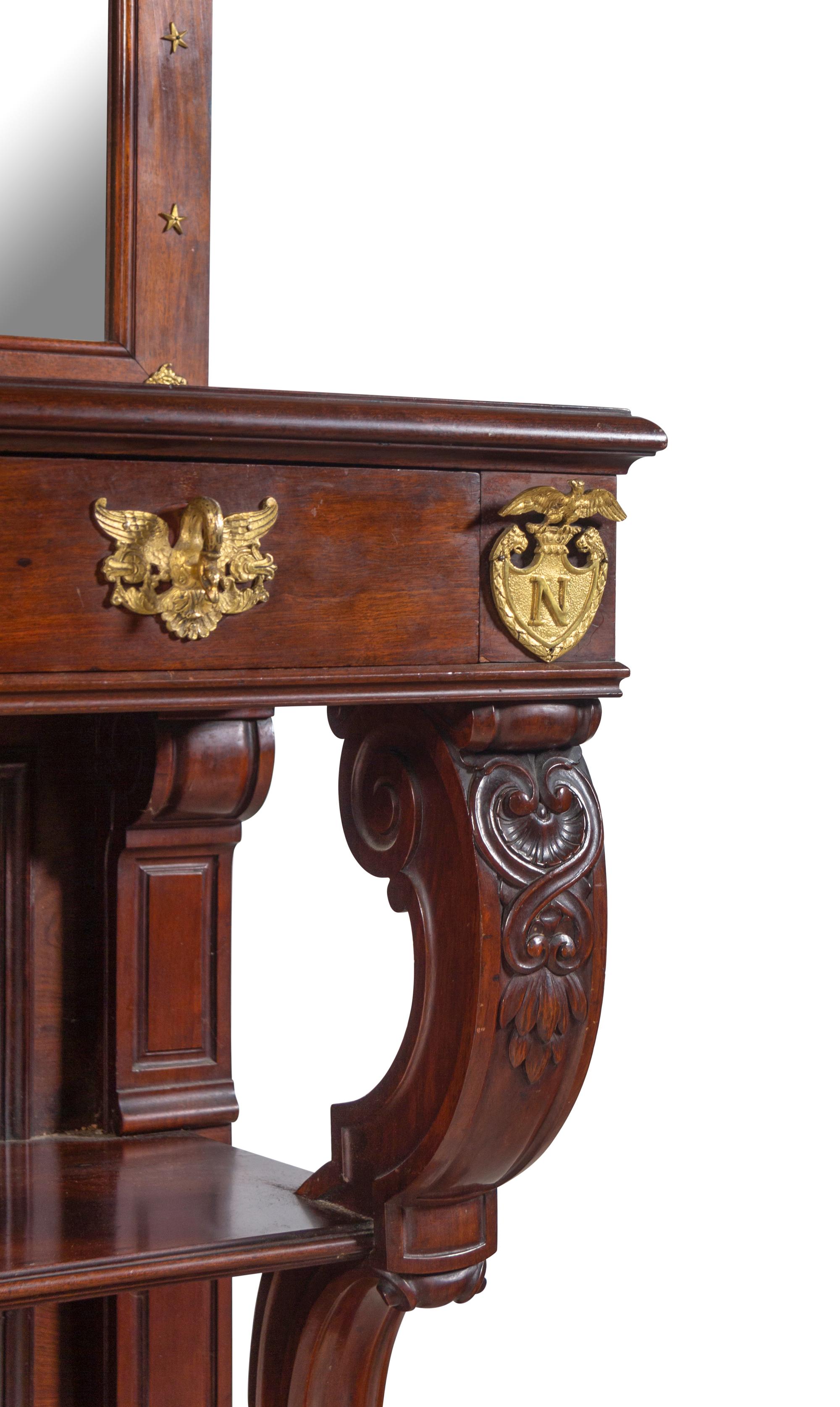 An Empire Style Gilt Metal Mounted Mahogany Server
