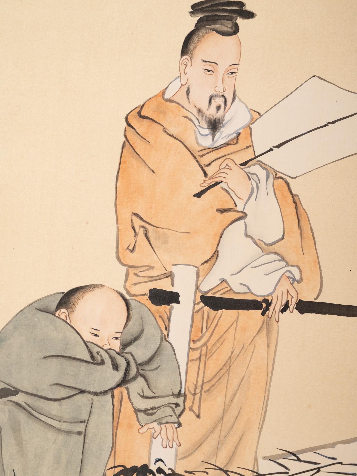 Three Chinese and Japanese Hanging Scrolls