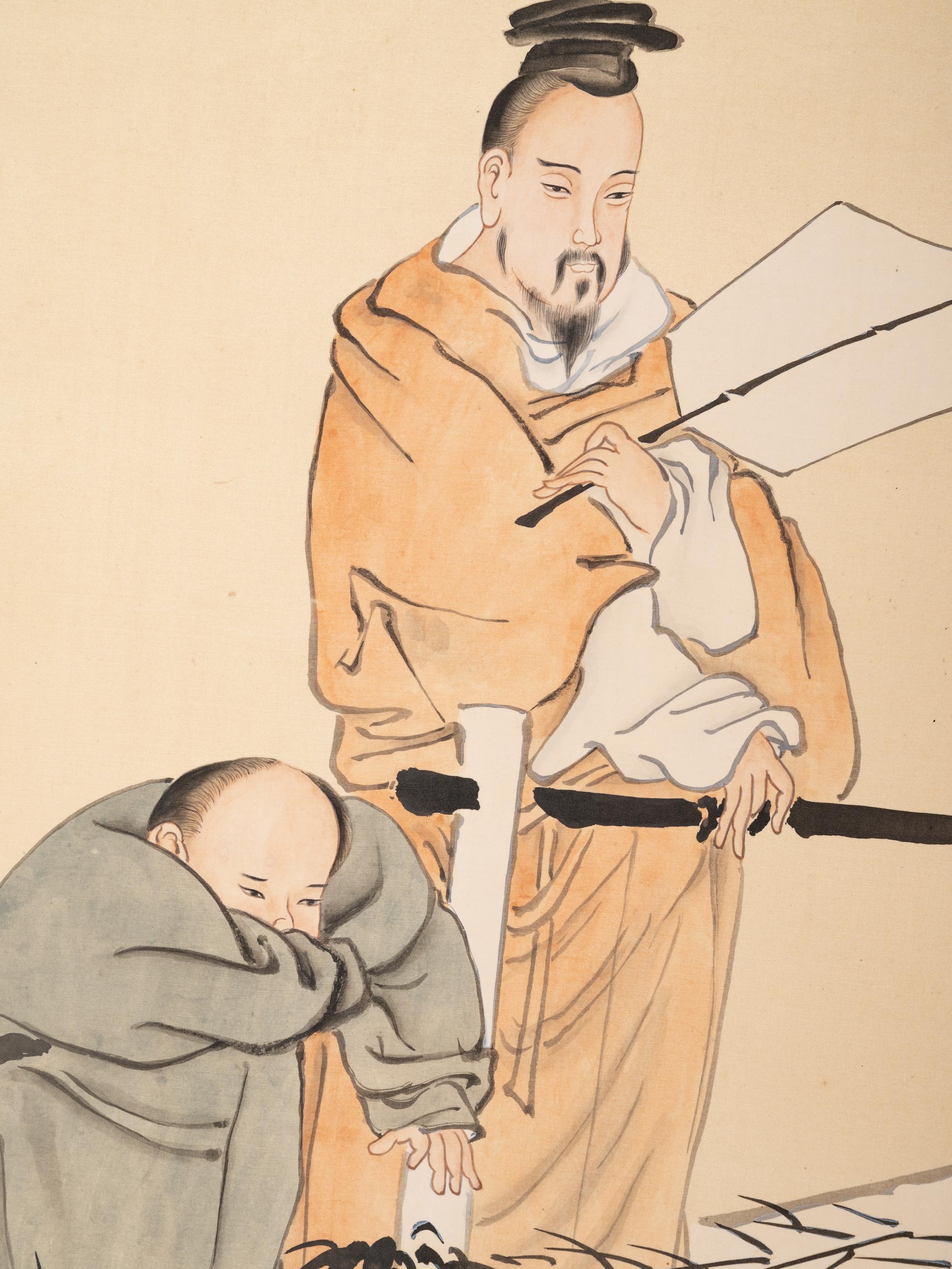 Three Chinese and Japanese Hanging Scrolls